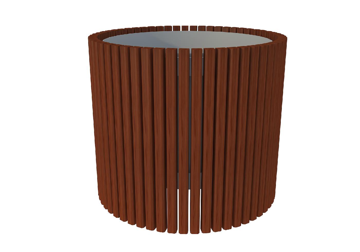 14151 ДАЛЛАС Level 1, цветочница, кашпо с отделкой деревом LAB.Space 