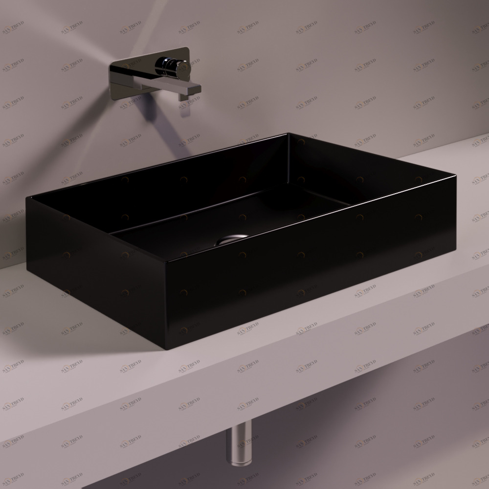 AG60NERO Накладная раковина на столешницу  прямоугольная Simas Agile