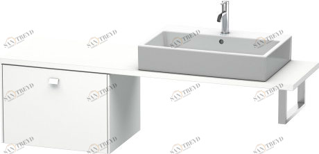 BR512301818 Brioso Шкафчик для компактной консоли Белый матовый, декор Duravit