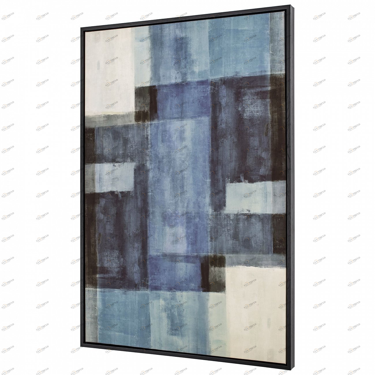 Панно интерьерное с подрамником из дерева 90х60 см сине-черное Tomas Stern TOMAS STERN  00-3872665 Синий;черный;разноцветный 