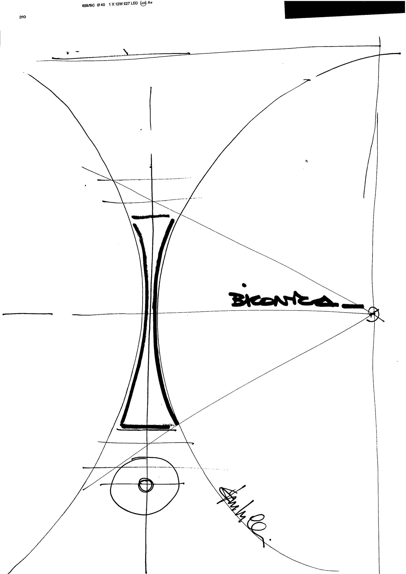 Напольная лампа из полиэтилена Martinelli Luce BICONICA POL ARCH-00047933 - Вид №15