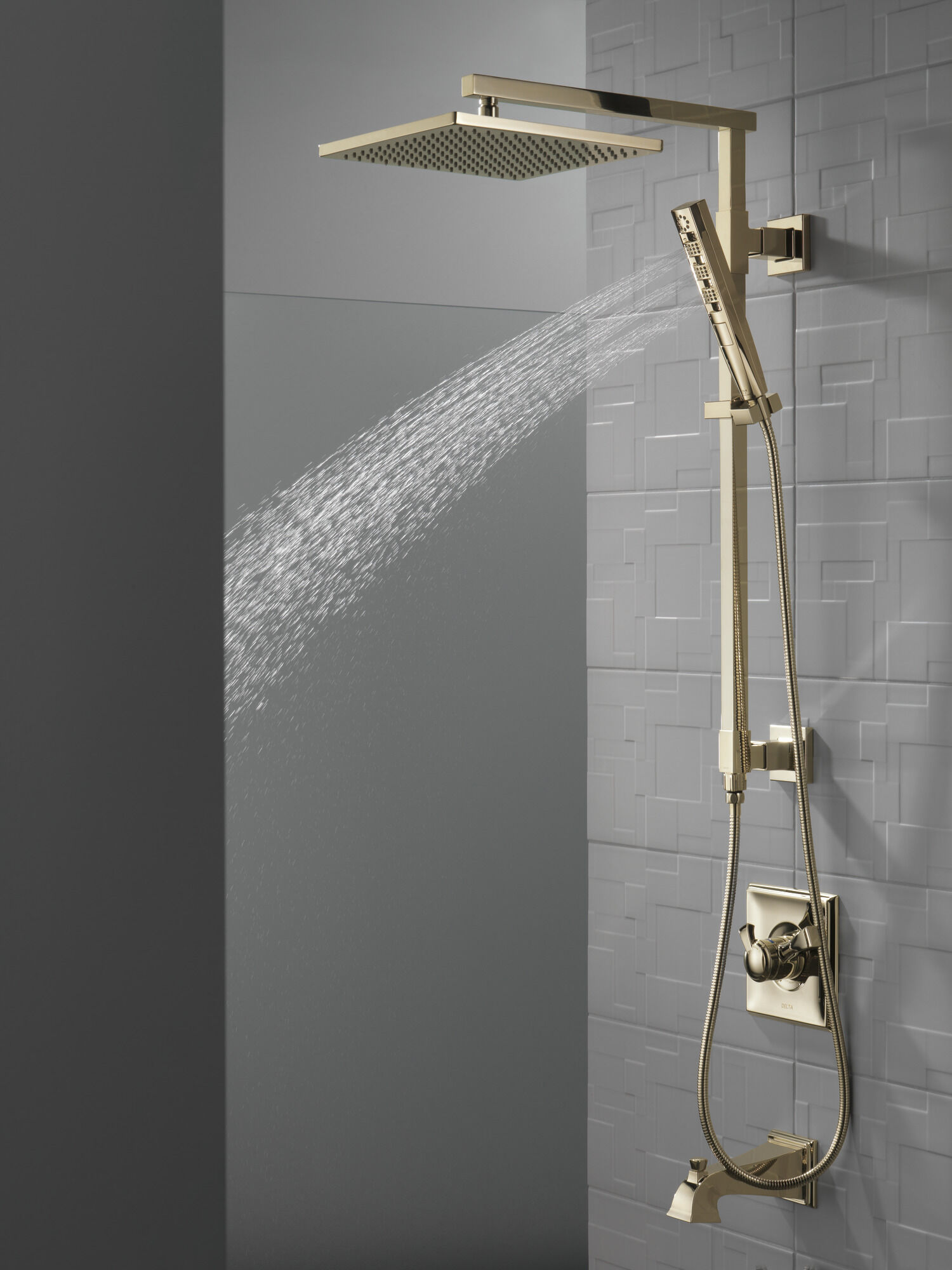 58420-PN Душевая колонна угловая 26 дюймов Delta Faucet Universal Showering Полированный никель  - Вид №1