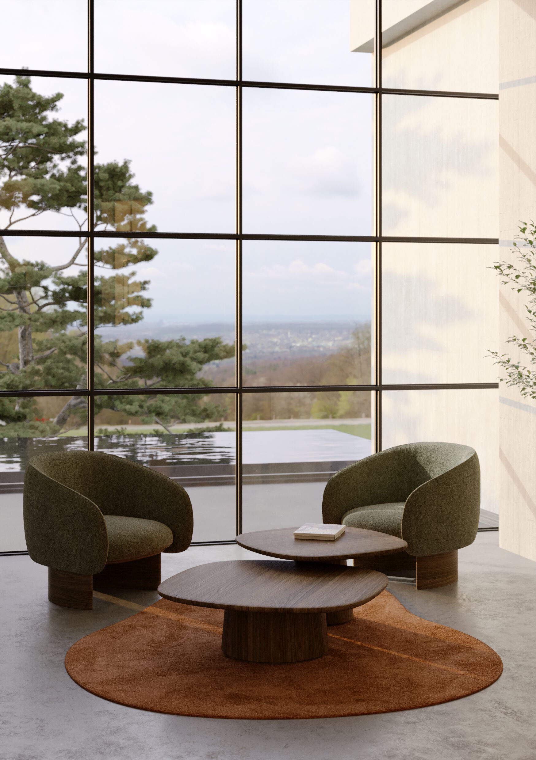 Тканевое кресло с подлокотниками Wewood гнездо ARCH-00029061 - Вид №5