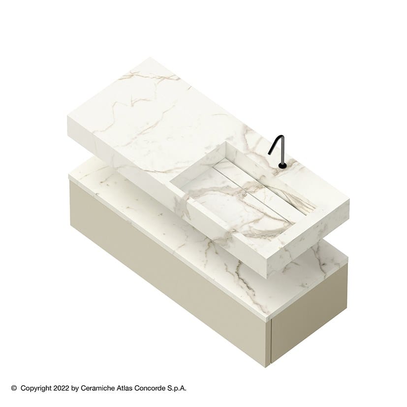 Подвесной одиночный умывальник с подвесным комодом Atlas Concorde Habitat Dialogo ARCH-00019182 - Вид №16