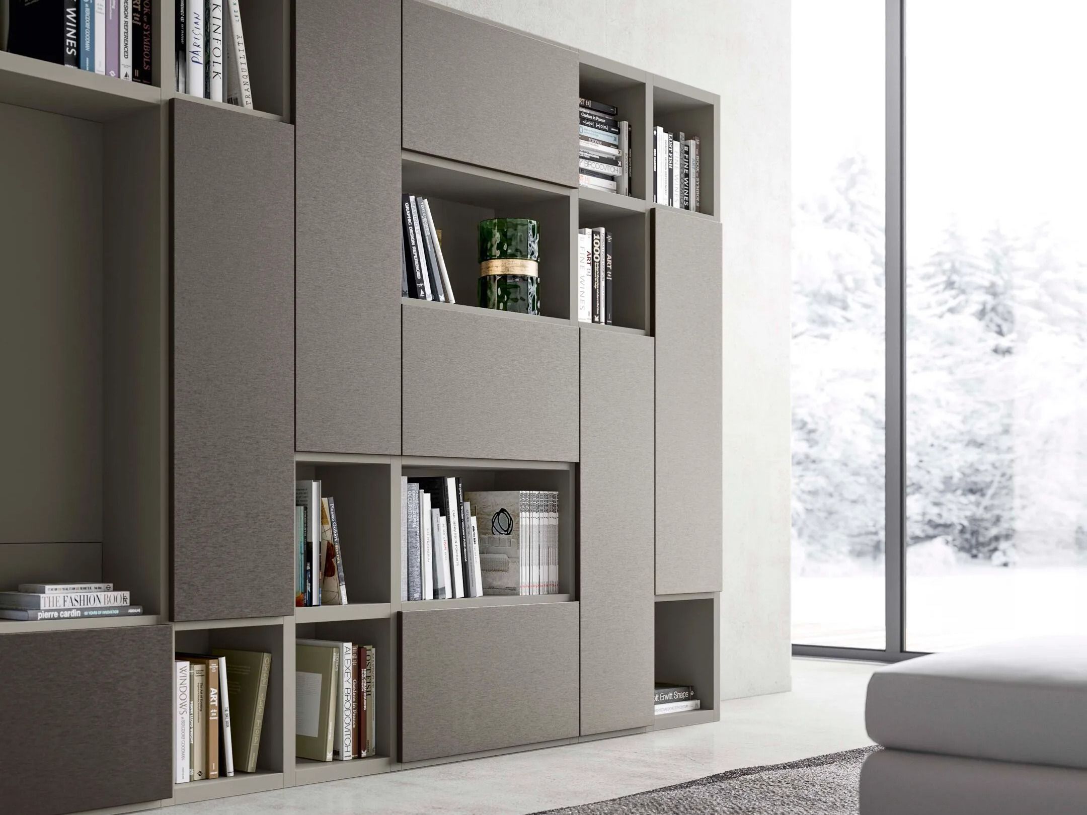 Деревянная оборудованная стена с подставкой для телевизора Alf DaFrè My Space ARCH-00030185 - Вид №2