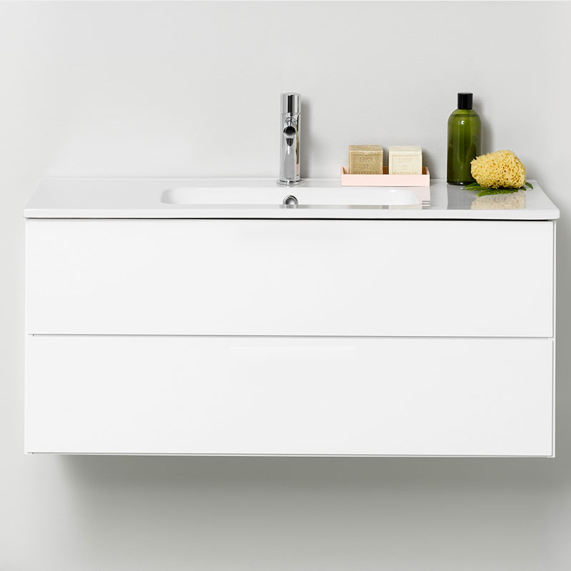 20071221 Afton Шкаф Для Умывальника 1000 Белый, Открываемый Westerbergs Белый 