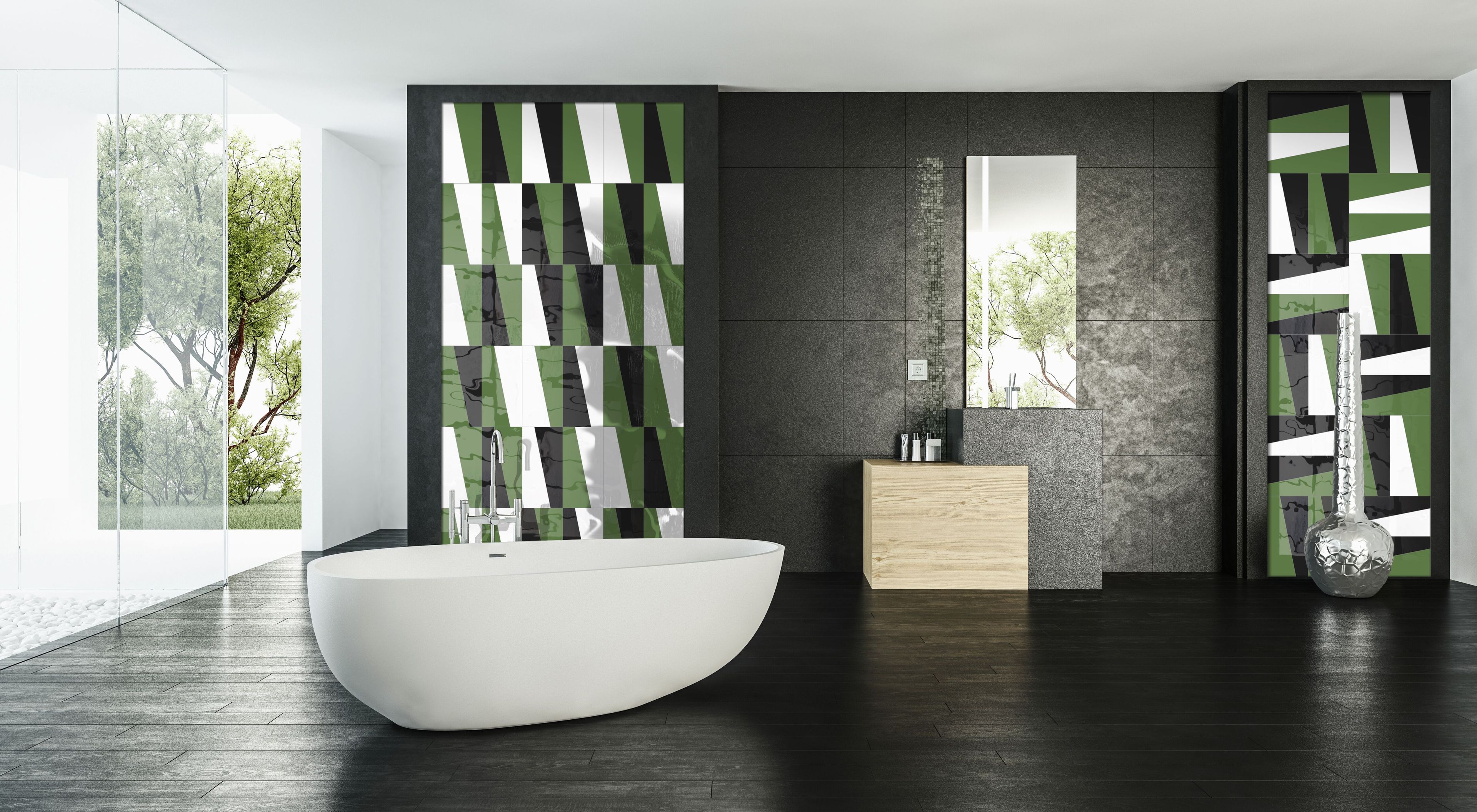 Декоративная стеклянная панель VETROVIVO GEOMETRIC GAMES ARCH-00062264 - Вид №4