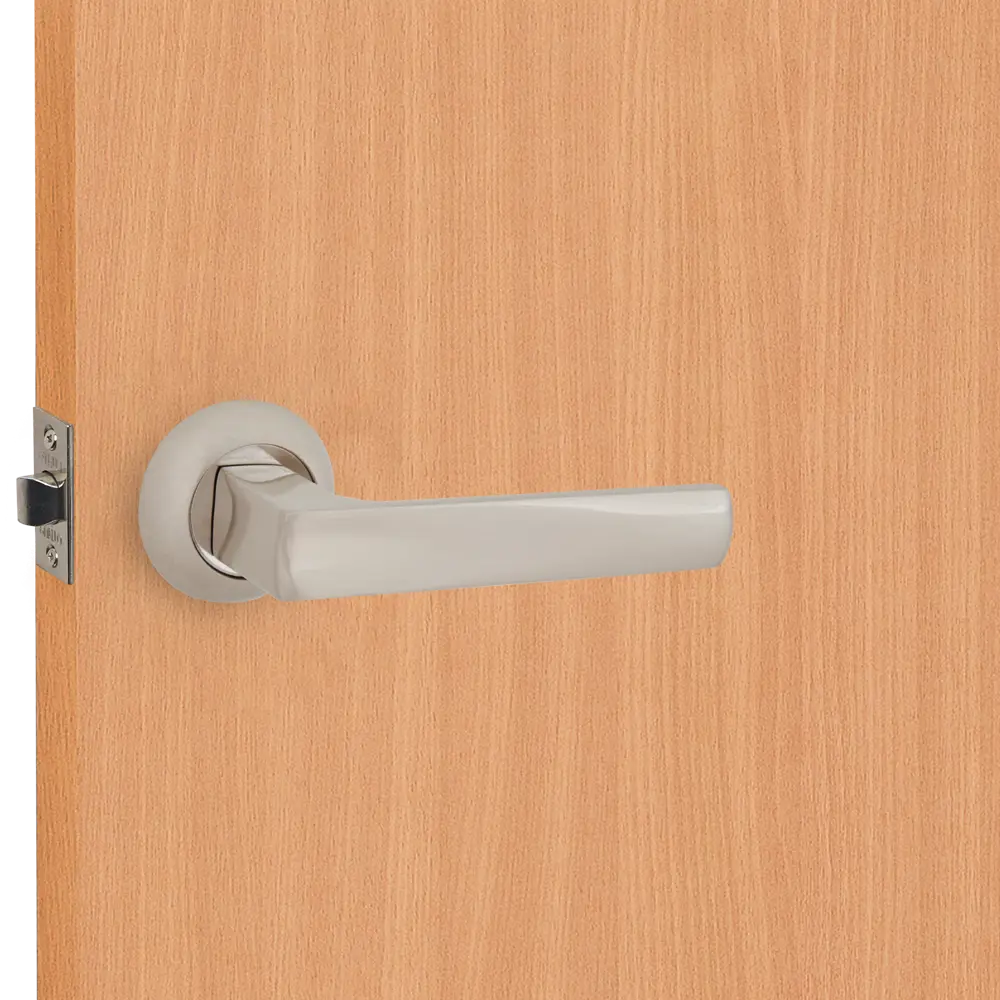 Дверные ручки Punto Ergo без запирания цвет матовый никель/хром STLM-2056309 - Вид №6