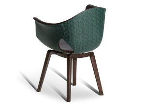 Кожаный стул с подлокотниками