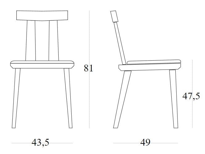 Деревянный стул с мягким сиденьем SIPA Милан ARCH-00150144 - Вид №4