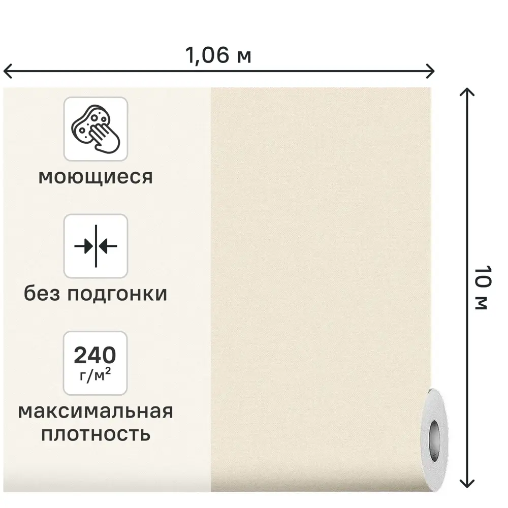 Обои флизелиновые Grandecolife Kantri 1 бежевые 1.06 м R207002 89457801 STLM-2143569 - Вид №1