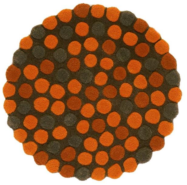 NOW Carpets Круглый шерстяной коврик с геометрическими мотивами  D-01  - Вид №4