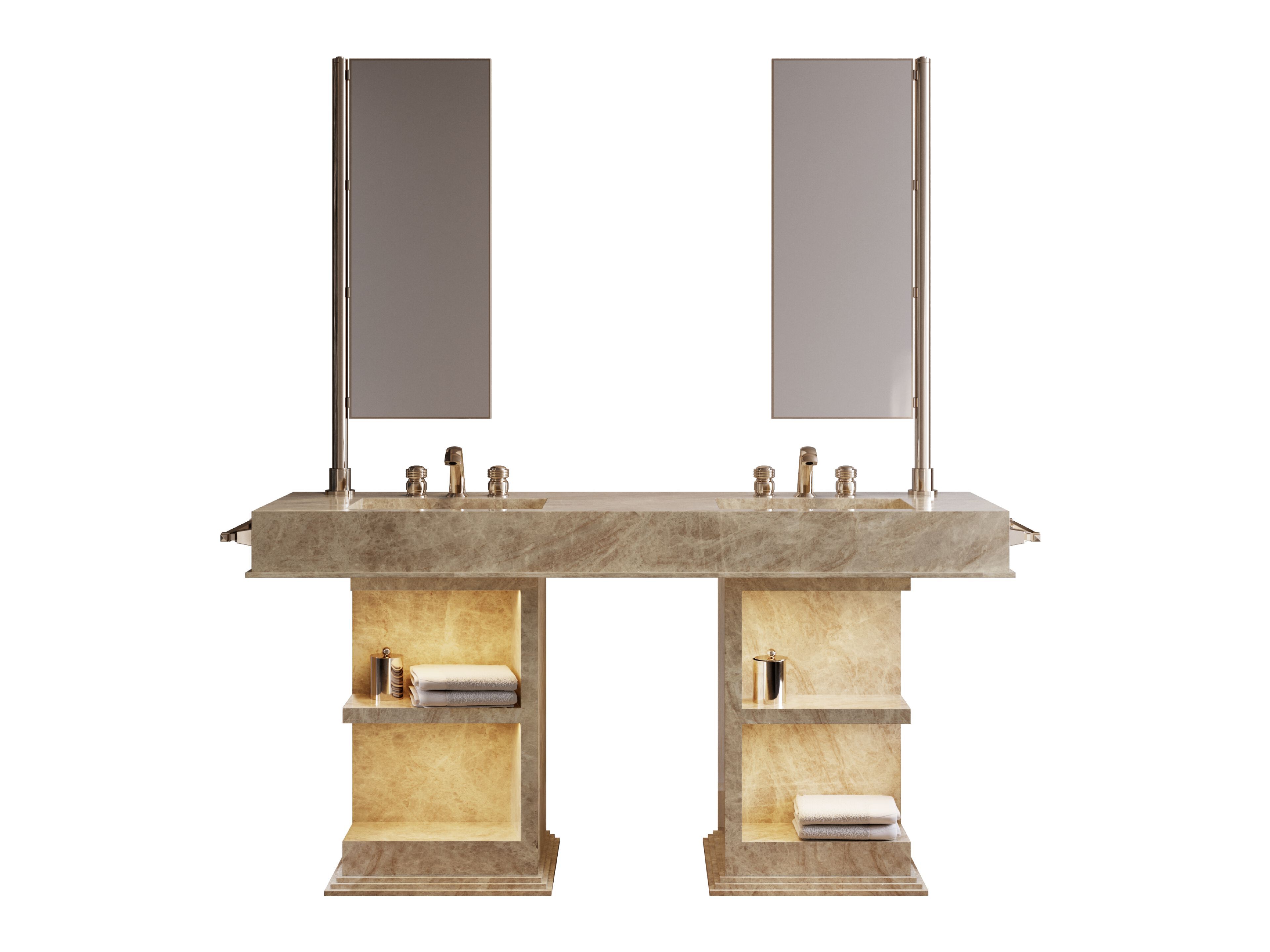 Двойной умывальник со встроенным умывальником Devon&Devon MY LOVE WATER VANITY MEDIUM ARCH-00093201 - Вид №2