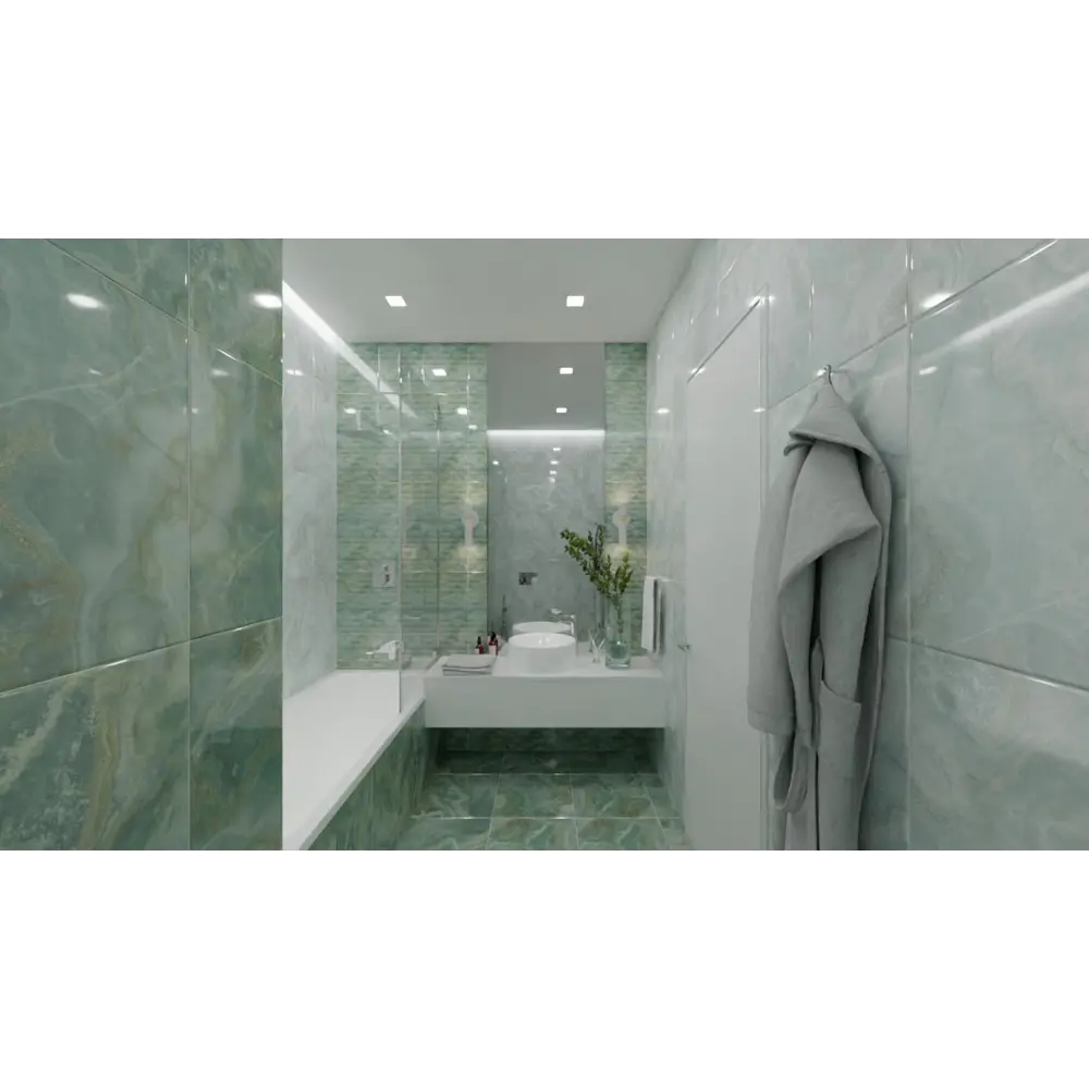 Декор настенный Aquamarine Dec 30x60 см 1.62 м² цвет зеленый 84299740 STLM-2173212 Santreyd - Вид №4