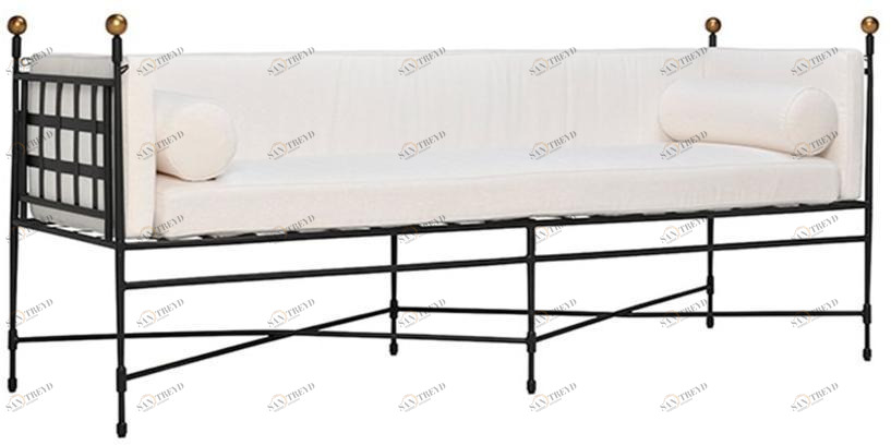 JANUS et Cie Садовый диван 3 мест из нержавеющей стали Amalfi sun-id-1401710