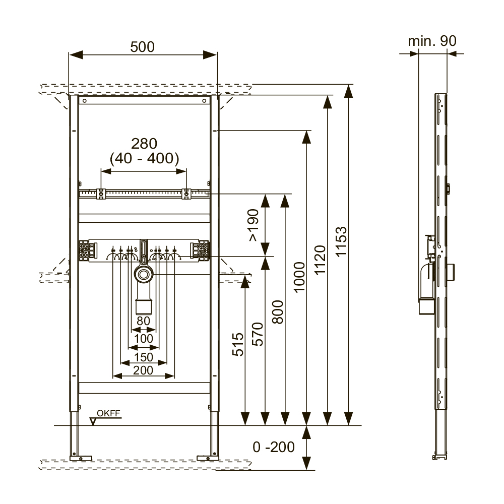 9310000 Модули для раковины Tece TECEprofil - Вид №1