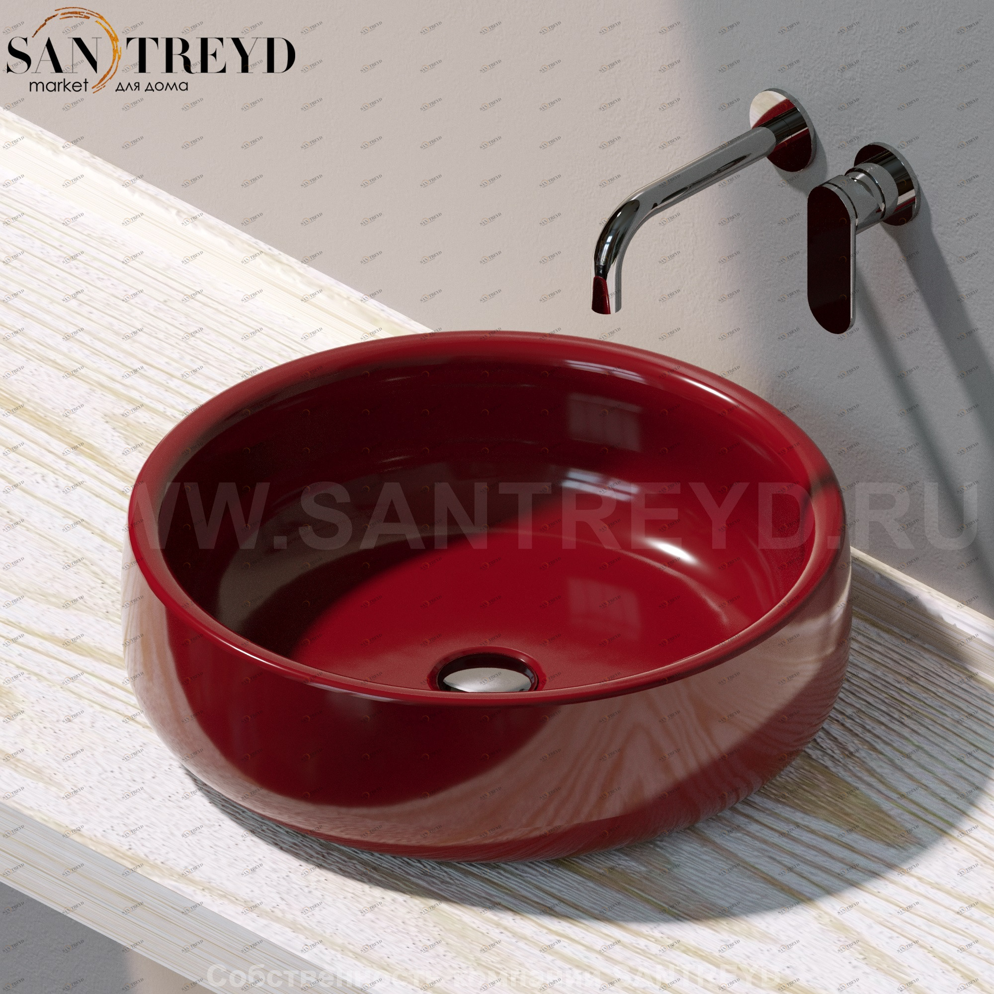 BN50A3011 Накладная раковина на столешницу  круглая Ceramica Flaminia Bonola