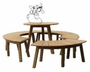 Host & Home Высокий круглый деревянный журнальный столик Tiera