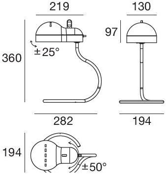 Stilnovo Настольная лампа из железа с гибким кронштейном sun-id-1415061 - Вид №8