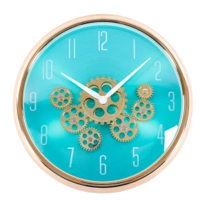 Настенные часы Dream River бирюзовые круглые с бесшумным ходом 89395797