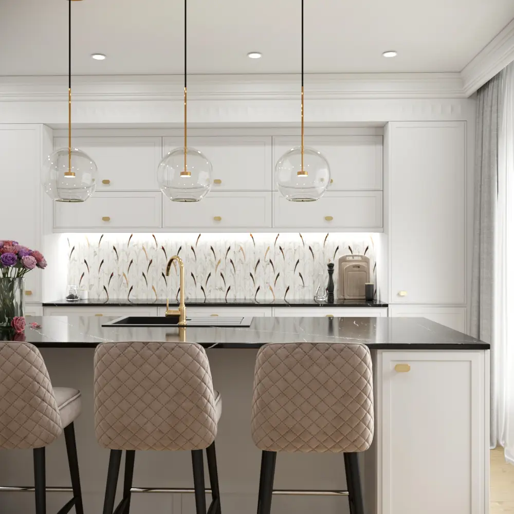 Стеновая панель Delicate Amber 300x0.4x60 см алюминий цвет белый 89199577 STLM-2031361 ALUMOART  - Вид №3