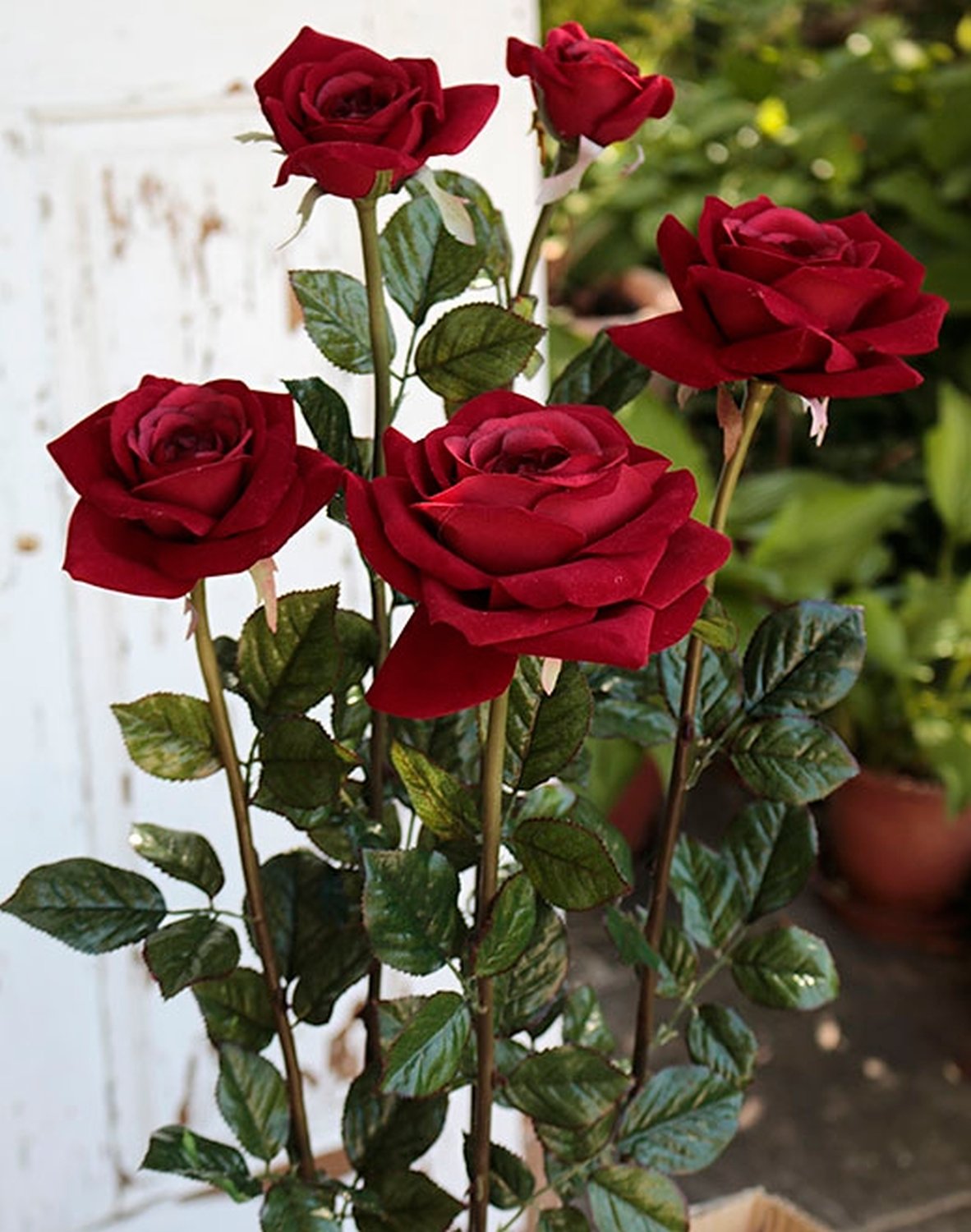 2619 444 a3 Набор искусственных роз, 5 шт, 68 см, красные H-andreas 