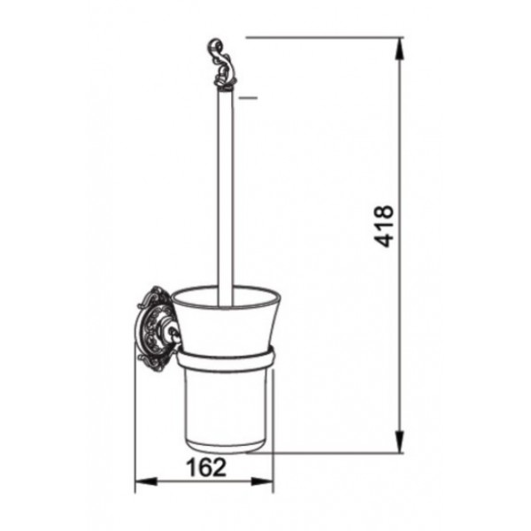 Ерш стекло к стене HAYTA (Германия) ANTIC BRASS 13907/VBR sun-id-561454 - Вид №1
