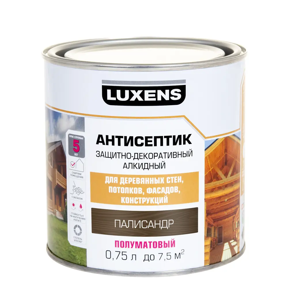 Антисептик Luxens для защиты дерева с эффектом палисандра 0.75 л 89345673 STLM-1349145 - Вид №1