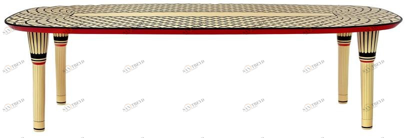 Scarlet Splendour Прямоугольный обеденный стол Vanilla noir sun-id-1441711