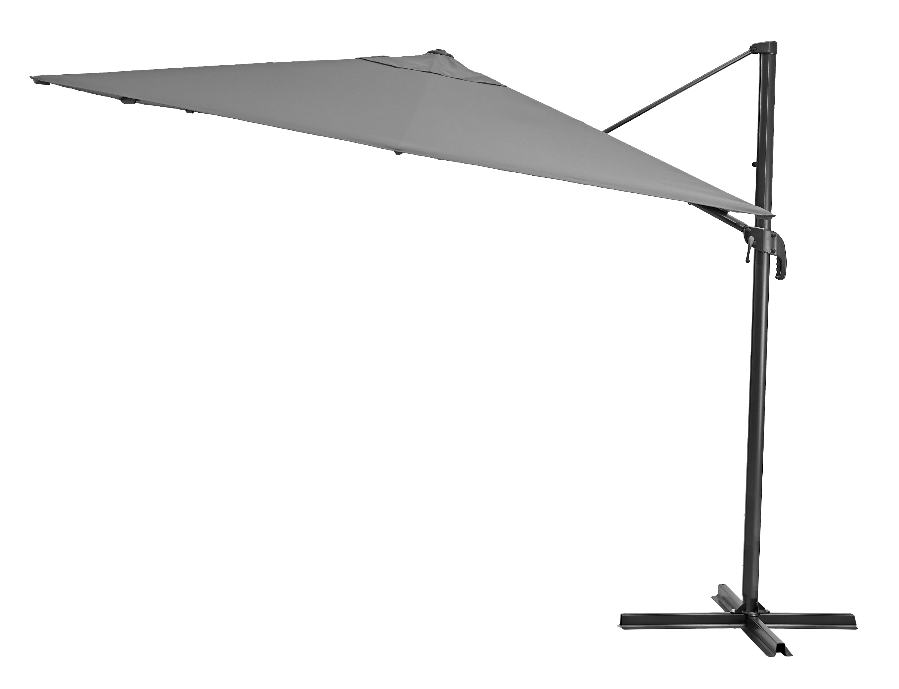 NATERIAL Зонт с боковой стойкой Aura 286x286 серый с поворотным механизмом 82232809 STLM-0022477