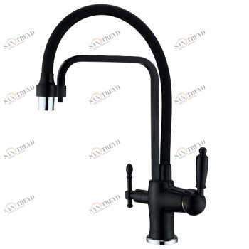 Zorg ZR 342-6 YF Black Смеситель для кухни Zorg 435х225 мм 