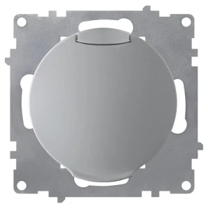 Розетка встраиваемая Onekey Florence с заземлением с крышкой цвет серый