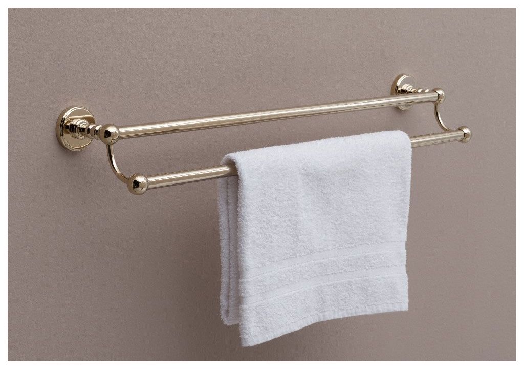 Держатель для полотенец Aquanet 4624D, золото (60 см, двухрядный)  - Вид №2