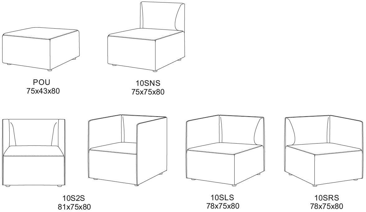 Recor Home Модульный диван из ткани Central sun-id-1509907 - Вид №1