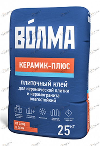 Клей плиточный цементный Волма-Керамик плюс 25 кг (вн.и наружн.) 254117