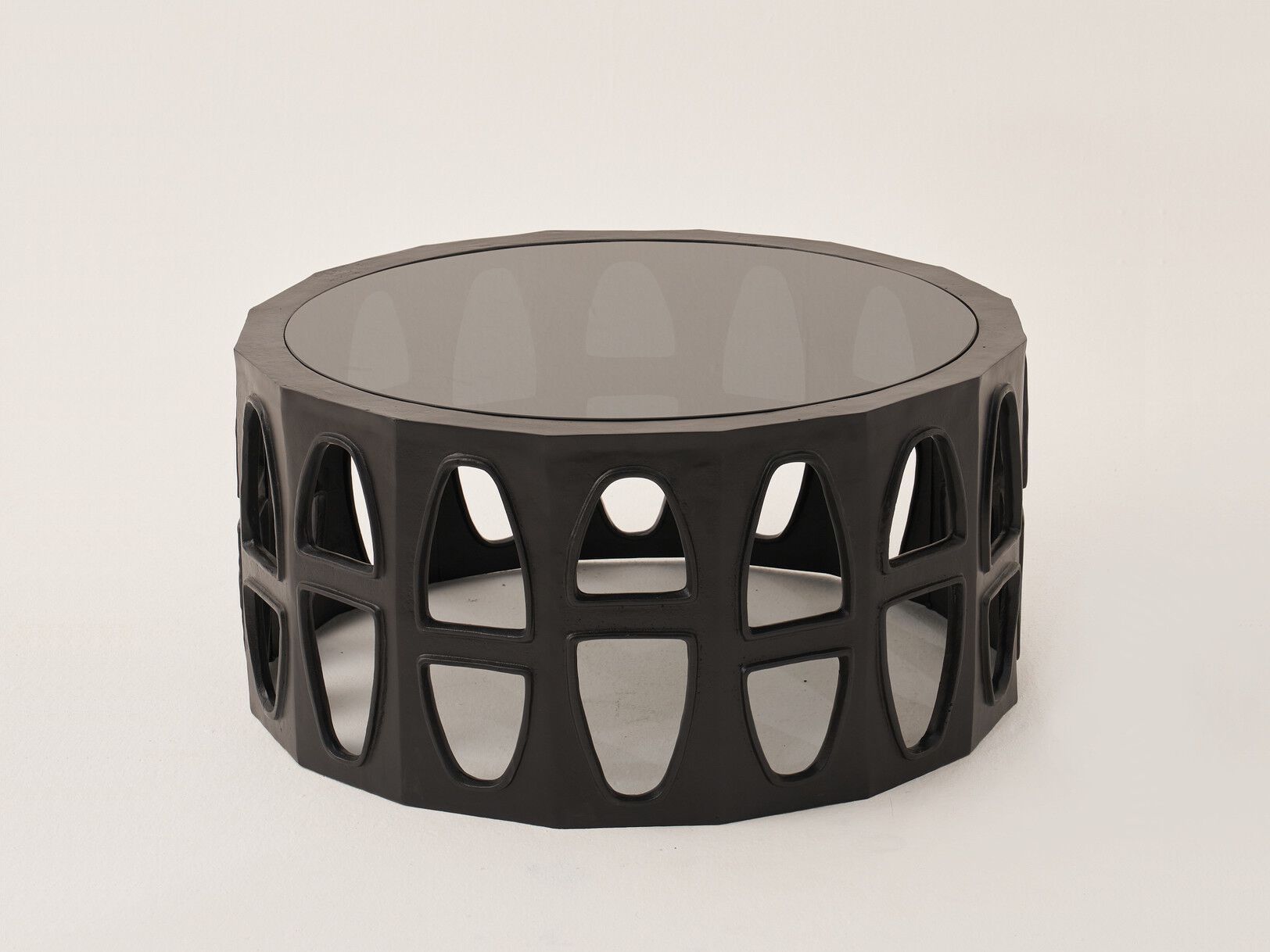 Круглый журнальный столик из алюминия и стекла LO Contemporary COLOSSEUM ARCH-00074219