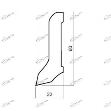 Плинтус La San Marco Profili Шпонированный Тик 2500х60 мм 1010000468