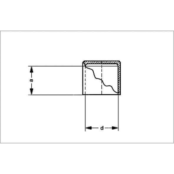 1530189 SANHA 5301 заглушка ВПр, медь  88,9 мм  - Вид №1