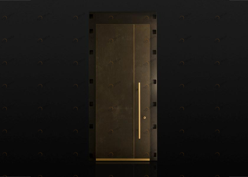 Ercole Бронированная входная дверь из керамогранита и латуни sun-id-1418584
