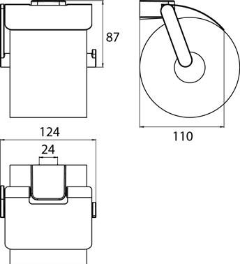 Emco Bad Держатель металлического рулона с крышкой Trend 0200 001 00 - Вид №2