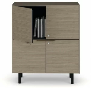 Bralco Высокий деревянный офисный шкаф с замком