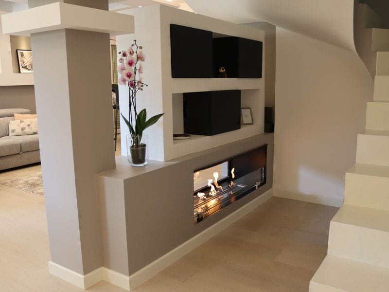 Встроенный камин с двойным фасадом из биоэтанола bioKamino Bkbf ARCH-00050173 - Вид №2