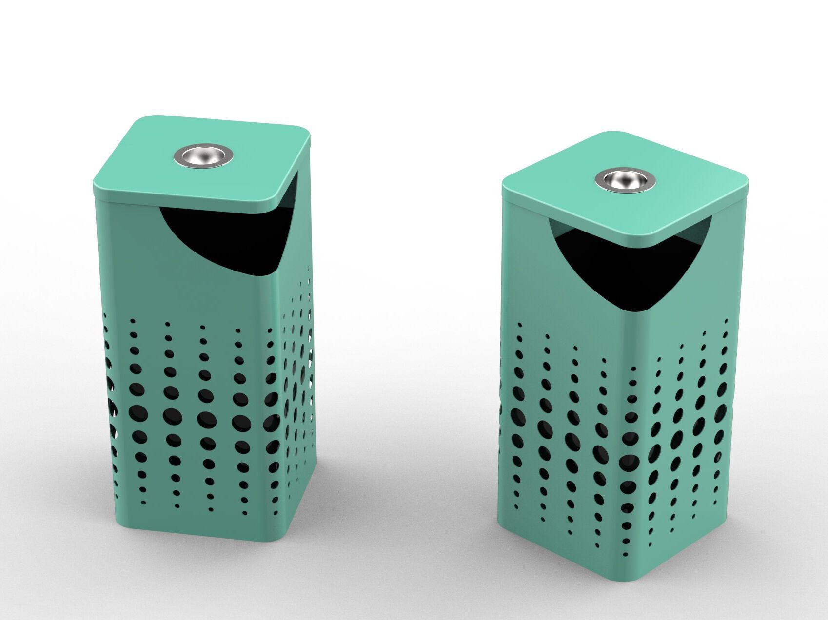 Наружные держатели для мусора из листового металла с крышкой и пепельницей CITYSì SOULE ARCH-00115988 - Вид №1