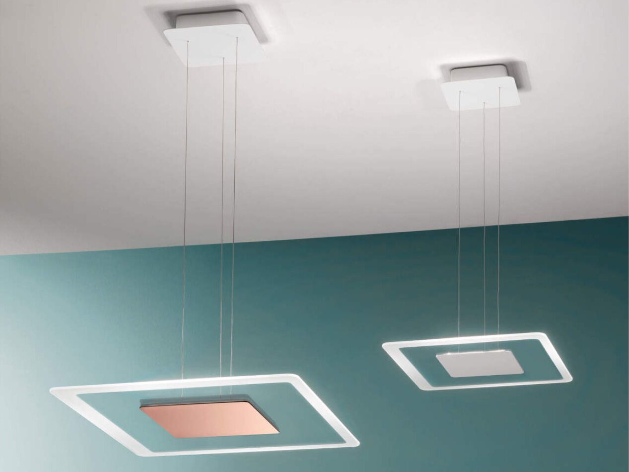 Стальной и стеклянный светодиодный подвесной светильник Linea Light Group ARCH-00019474 - Вид №1