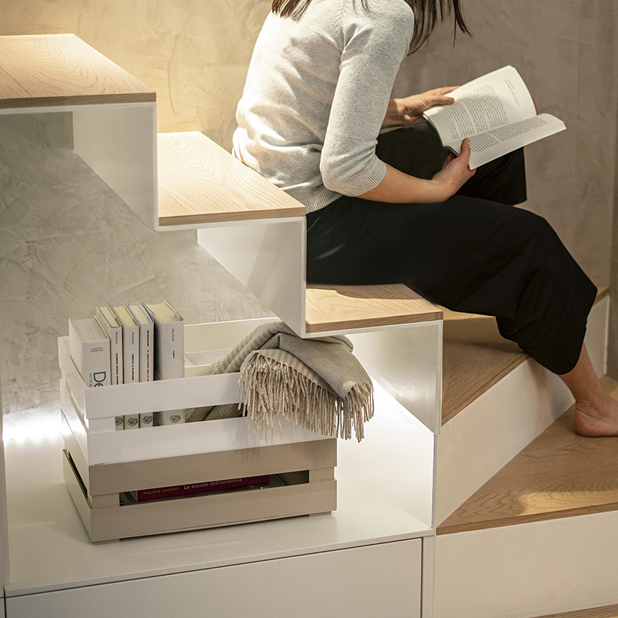 17020033 Ящик для хранения tidy&store 45х31х15 см, серый Guzzini  - Вид №4