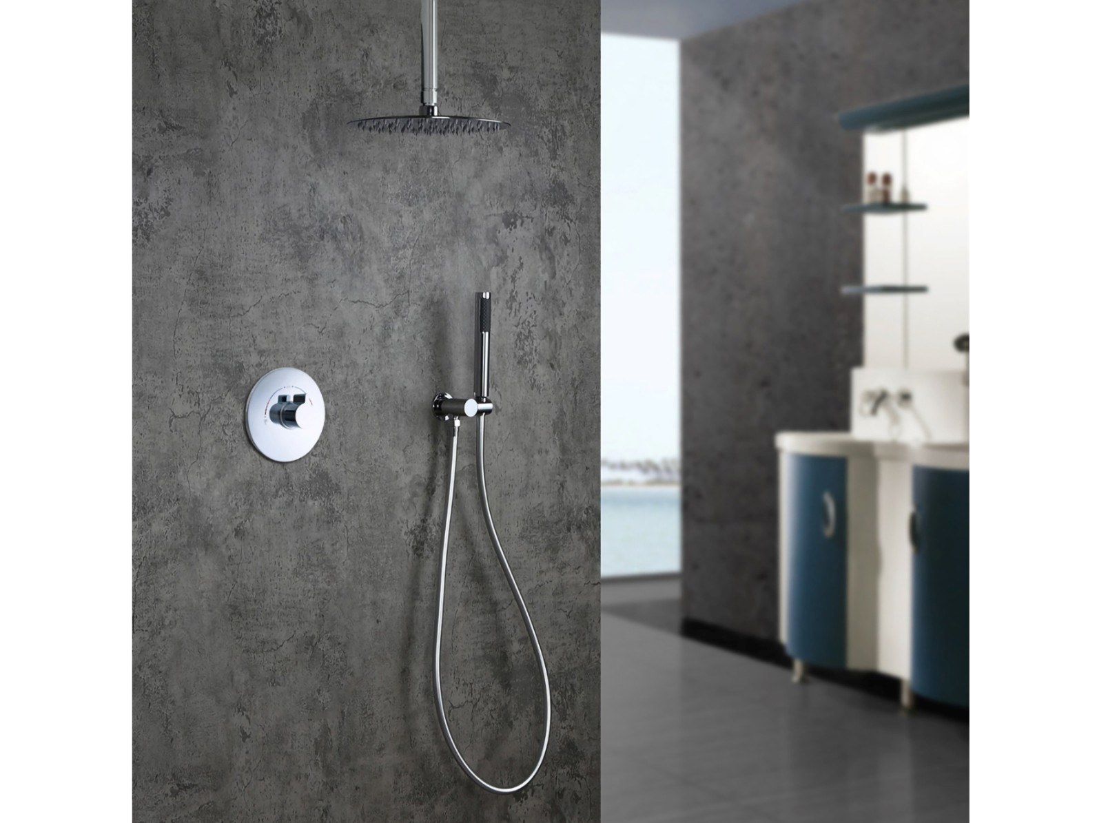 Набор для душа с 3 отверстиями Fontana Showers FS6113SS ARCH-00141390