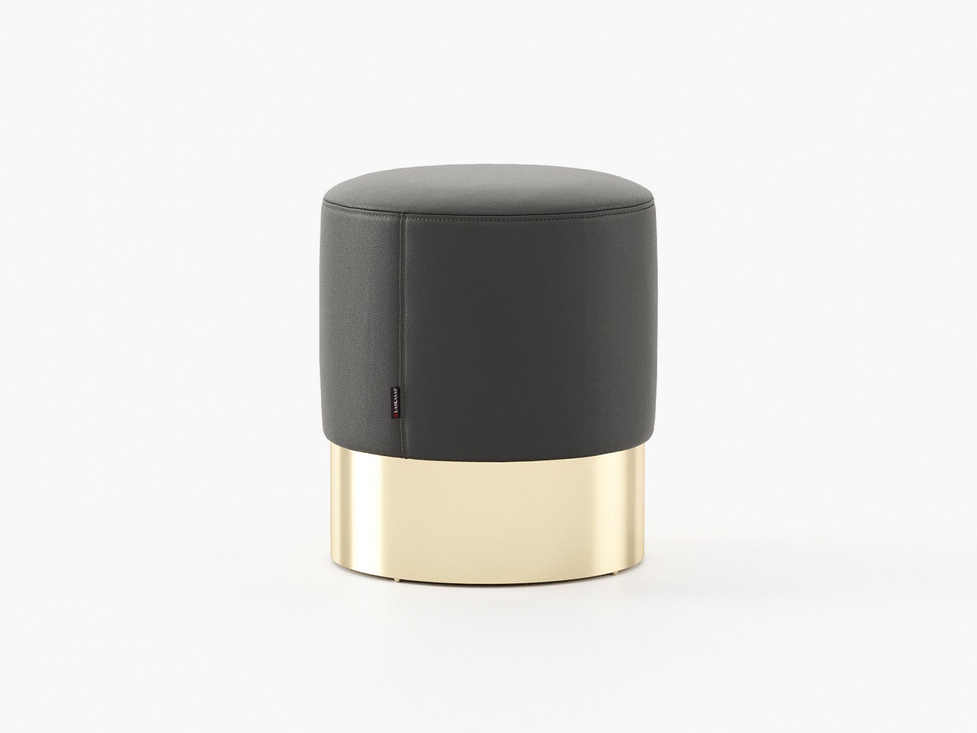 Круглый кожаный пуф Laskasas ISAAC ARCH-00087134