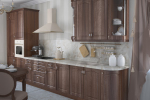 Фасады для кухни Классика Фрезеровка «Классика 90+» Лен солнечный №45