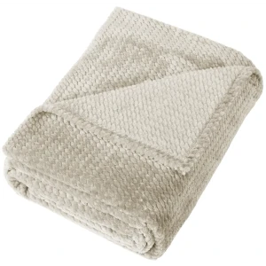 Плед Ryazan 140x200 см искусственный мех цвет кремовый