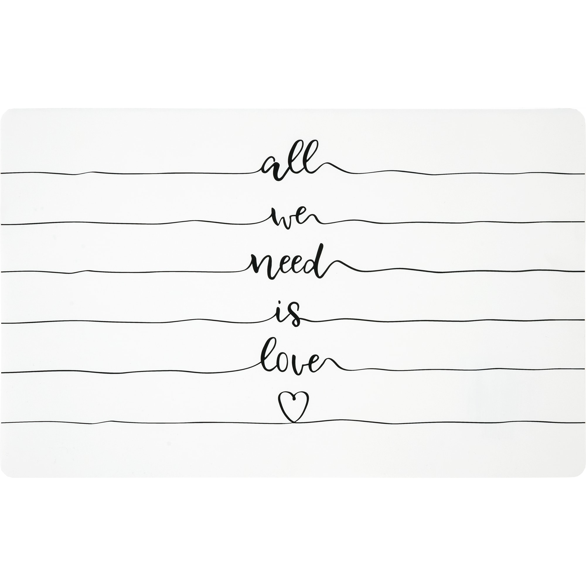 84841749 Салфетка сервировочная «Каллиграфия» 26x41 см черно-белая Santreyd 